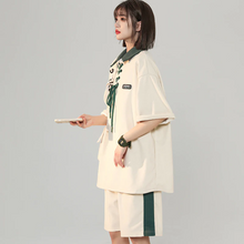 画像をギャラリービューアに読み込む, 夏ルーズ半袖ショートパンツカジュアルスポーツスーツ2ピース韓国カジュアルスーツ