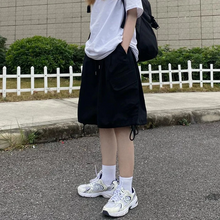 画像をギャラリービューアに読み込む, 薄手パンツ レディース 夏 ゆったり レトロ ハイウエスト スリム 5点パンツ オーバーオール ショートパンツ ワイドレッグ カジュアルパンツ