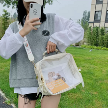 画像をギャラリービューアに読み込む, 新しい韓国語バージョンの透明バックパックシングルショルダーバックパックショルダーバッグメッセンジャーバッグ人形バッグ大容量バッグかわいい学生通学