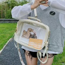 画像をギャラリービューアに読み込む, 新しい韓国語バージョンの透明バックパックシングルショルダーバックパックショルダーバッグメッセンジャーバッグ人形バッグ大容量バッグかわいい学生通学