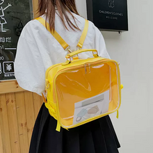 画像をギャラリービューアに読み込む, 新しい韓国語バージョンの透明バックパックシングルショルダーバックパックショルダーバッグメッセンジャーバッグ人形バッグ大容量バッグかわいい学生通学