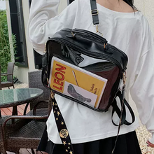 画像をギャラリービューアに読み込む, 新しい韓国語バージョンの透明バックパックシングルショルダーバックパックショルダーバッグメッセンジャーバッグ人形バッグ大容量バッグかわいい学生通学