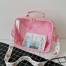 画像をギャラリービューアに読み込む, 新しい韓国語バージョンの透明バックパックシングルショルダーバックパックショルダーバッグメッセンジャーバッグ人形バッグ大容量バッグかわいい学生通学