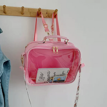 画像をギャラリービューアに読み込む, 新しい韓国語バージョンの透明バックパックシングルショルダーバックパックショルダーバッグメッセンジャーバッグ人形バッグ大容量バッグかわいい学生通学