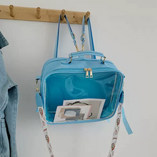画像をギャラリービューアに読み込む, 新しい韓国語バージョンの透明バックパックシングルショルダーバックパックショルダーバッグメッセンジャーバッグ人形バッグ大容量バッグかわいい学生通学