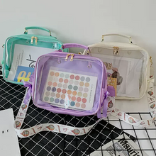 画像をギャラリービューアに読み込む, 新しい韓国語バージョンの透明バックパックシングルショルダーバックパックショルダーバッグメッセンジャーバッグ人形バッグ大容量バッグかわいい学生通学