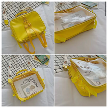 画像をギャラリービューアに読み込む, 新しい韓国語バージョンの透明バックパックシングルショルダーバックパックショルダーバッグメッセンジャーバッグ人形バッグ大容量バッグかわいい学生通学