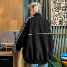 画像をギャラリービューアに読み込む, ゆるくて万能な個性星柄ジャケットジャケット韓国ストリートカジュアルジャケットカップルカーディガンウインドブレーカージャケット