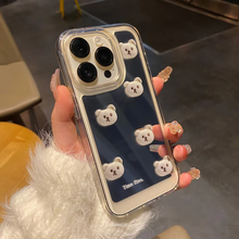 画像をギャラリービューアに読み込む, 韓国ファッションくま ミラー iphoneケースアニマル 鏡スマホケースかわいいケースiPhone 15