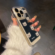 画像をギャラリービューアに読み込む, 韓国ファッションくま ミラー iphoneケースアニマル 鏡スマホケースかわいいケースiPhone 15