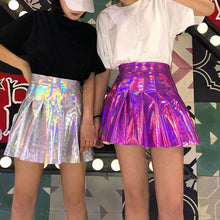 画像をギャラリービューアに読み込む, 原宿系 レーザー シャイニーハイ ウエストスカートストリート系ダンス衣装 スケーター ステージ衣装