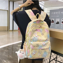 画像をギャラリービューアに読み込む, 大容量防水リュックサック 通学 バックパック 学生 シンプル 通勤 軽量うさぎ柄かわいい韓国っぱパック