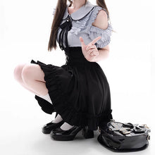 画像をギャラリービューアに読み込む, 2点セットアップ原宿系ダンス地雷系シャツと プリーツスカートトラップドレスレデイーズ