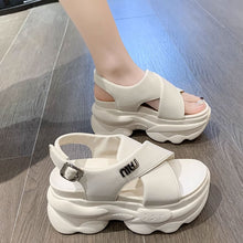 画像をギャラリービューアに読み込む, レトロ厚底スポーツサンダルジュアルシューズ学生通学クロスベルト靴 韓国ファッション