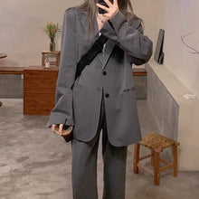 画像をギャラリービューアに読み込む, 2点セットジャケット と ワイドパンツかっこいいセット韓国っぱレデイーズカジュアルゆったり セット