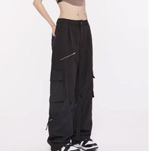画像をギャラリービューアに読み込む, 原宿系ストリート系ダンスパンツカーゴパンツ ワイドパンツ ジップ付き