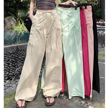 画像をギャラリービューアに読み込む, ドーパミンデザイン ワークパンツ ワイドレッグ プリーツ ストリングウエスト レディース登山パンツ 春夏 レデイーズ