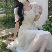 画像をギャラリービューアに読み込む, ファッションイレギュラー半袖レースワンピースフレンチ ガーリーかわいいシャツ ワンピ