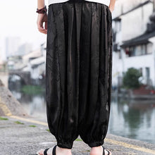 画像をギャラリービューアに読み込む, ストリート系シンプルゆったりカジュアルパンツメンズクールな生地ドラゴンパターン