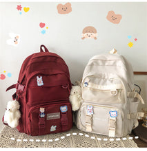 画像をギャラリービューアに読み込む, 大容量カジュアルバッグ バックパックリュック韓国風おしゃれ 中学 大学 学生 シンプル 通勤 軽量通学