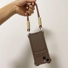 画像をギャラリービューアに読み込む, カードストラップ携帯電話ケーストラップ付きiPhone 15 iPhone 16 スマホケース韓国ファッション