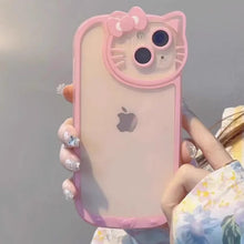 画像をギャラリービューアに読み込む, 猫耳デザイン 耐衝撃 全周囲レンズ保護 iPhone15 iPhone16 iPhone14対応 クリアスマホケース