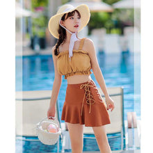 画像をギャラリービューアに読み込む, セットアップスタイルアップ 水着 タンキニ ビキニ ボリューム袖かわいいガーリー痩せて見える水着