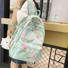 画像をギャラリービューアに読み込む, 大容量防水リュックサック 通学 バックパック 学生 シンプル 通勤 軽量うさぎ柄かわいい韓国っぱパック