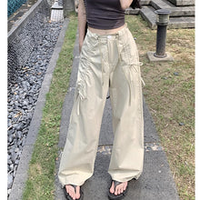 画像をギャラリービューアに読み込む, ドーパミンデザイン ワークパンツ ワイドレッグ プリーツ ストリングウエスト レディース登山パンツ 春夏 レデイーズ