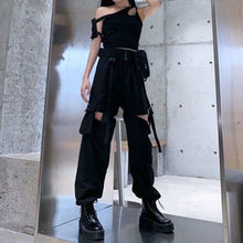 画像をギャラリービューアに読み込む, 韓国 スタイル ストリート スケーター ステージ衣装 ダンス衣装 ロングパンツ原宿 個性派 パンツカーゴパンツ
