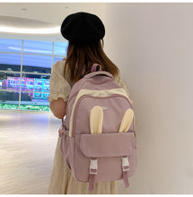 画像をギャラリービューアに読み込む, 大容量防水リュックかわいいサうさ耳バックパック学生通学韓国ファッションカレッジ風