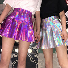 画像をギャラリービューアに読み込む, 原宿系 レーザー シャイニーハイ ウエストスカートストリート系ダンス衣装 スケーター ステージ衣装