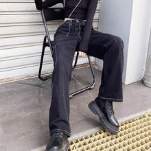 画像をギャラリービューアに読み込む, 原宿風デニムハイウエストボトムスパンツヒップホップスタイルストリート