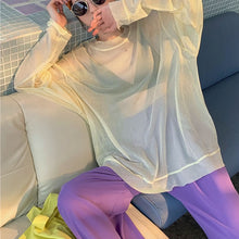 画像をギャラリービューアに読み込む, 長袖 メッシュトップス 透け感ダンス 衣装 個性的 服 ストリート系シャツレディース韓国ファッション