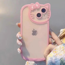 画像をギャラリービューアに読み込む, 猫耳デザイン 耐衝撃 全周囲レンズ保護 iPhone15 iPhone16 iPhone14対応 クリアスマホケース