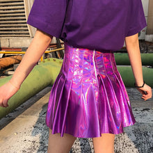 画像をギャラリービューアに読み込む, 原宿系 レーザー シャイニーハイ ウエストスカートストリート系ダンス衣装 スケーター ステージ衣装