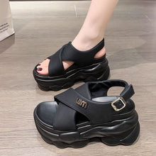 画像をギャラリービューアに読み込む, レトロ厚底スポーツサンダルジュアルシューズ学生通学クロスベルト靴 韓国ファッション