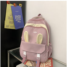 画像をギャラリービューアに読み込む, かわいいリュック防水バックパック通勤 通学 カジュアル軽量シンプル バック 個性派 バック うさぎの耳付き学生用