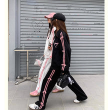 画像をギャラリービューアに読み込む, 2セットアップパーカーアウターとパンツベルベットリボンデザインパーカーアウターカジュアルレディース