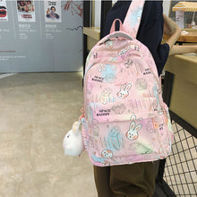 画像をギャラリービューアに読み込む, 大容量防水リュックサック 通学 バックパック 学生 シンプル 通勤 軽量うさぎ柄かわいい韓国っぱパック