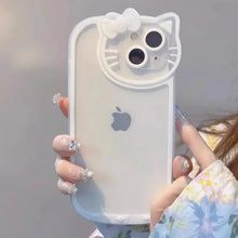 画像をギャラリービューアに読み込む, 猫耳デザイン 耐衝撃 全周囲レンズ保護 iPhone15 iPhone16 iPhone14対応 クリアスマホケース