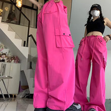 画像をギャラリービューアに読み込む, カーゴパンツダンス衣装ヒップホップHIPHOP原宿系ファッションダンサー ヒップホップガーリー系ゆったりハイウエスト