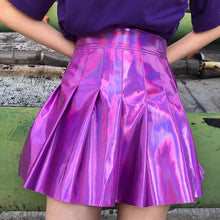 画像をギャラリービューアに読み込む, 原宿系 レーザー シャイニーハイ ウエストスカートストリート系ダンス衣装 スケーター ステージ衣装