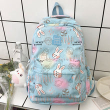 画像をギャラリービューアに読み込む, 大容量防水リュックサック 通学 バックパック 学生 シンプル 通勤 軽量うさぎ柄かわいい韓国っぱパック
