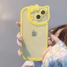 画像をギャラリービューアに読み込む, 猫耳デザイン 耐衝撃 全周囲レンズ保護 iPhone15 iPhone16 iPhone14対応 クリアスマホケース