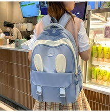 画像をギャラリービューアに読み込む, 大容量防水リュックかわいいサうさ耳バックパック学生通学韓国ファッションカレッジ風