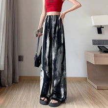 画像をギャラリービューアに読み込む, 原宿系ダンス洋服ハイウエスト タイダイパンツボトムス イージーパンツレデイーズカジュアルパンツシフォンワイドレッグパンツ