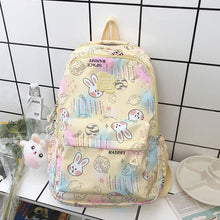 画像をギャラリービューアに読み込む, 大容量防水リュックサック 通学 バックパック 学生 シンプル 通勤 軽量うさぎ柄かわいい韓国っぱパック