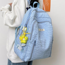 画像をギャラリービューアに読み込む, 韓国ファッションふんわりリュックカジュアル ワッフルバッグくしゅフワバックパック通勤 通学