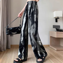 画像をギャラリービューアに読み込む, 原宿系ダンス洋服ハイウエスト タイダイパンツボトムス イージーパンツレデイーズカジュアルパンツシフォンワイドレッグパンツ